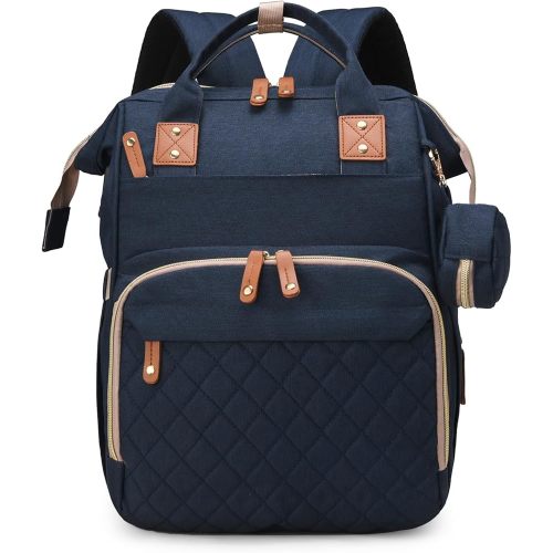 houscly Diaper Bag Backpack with Changing Station,Baby Bags New Mom Gifts Pañaleras Para Bebe Baby Girl Newborn Essentials Must Haves Baby Shower Gifts Baby Registry Search blue