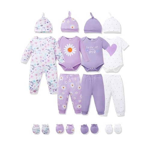 NZRVAWS Preemie Newborn Baby Boy Clothes Infant Clothing Romper Pant Outfits Set Layette Essentials 19 Pieces 0 3 6 12 Months