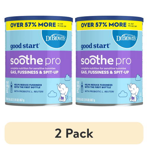 (2 pack) Good Start Dr. Brown's Soothe Pro Baby Formula, 30.6 oz