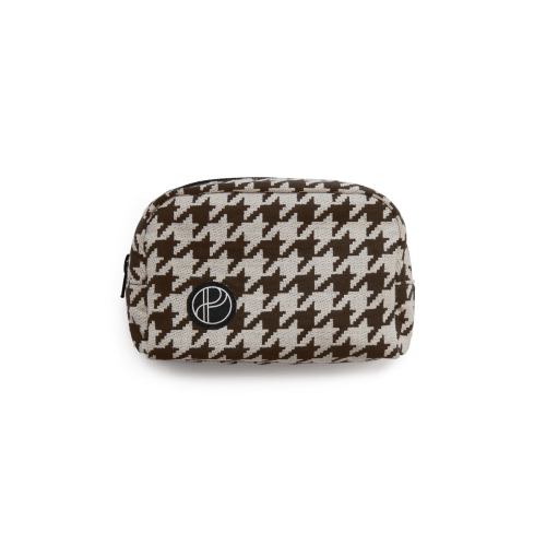 Essentials Pouch - Cocoa Houndstooth – Portier Australia Pty Ltd