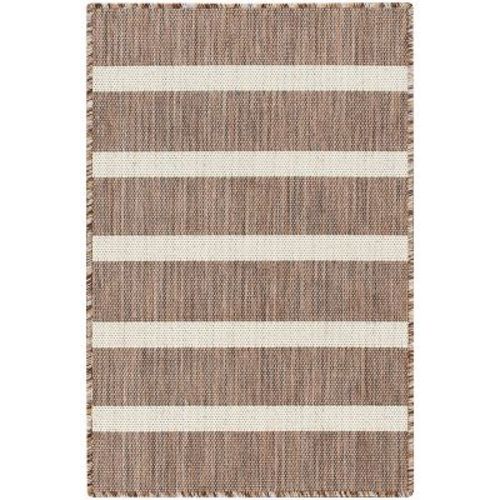 Nourison Positano 3' x 5' Natural Ivory Modern Indoor/Outdoor Rug