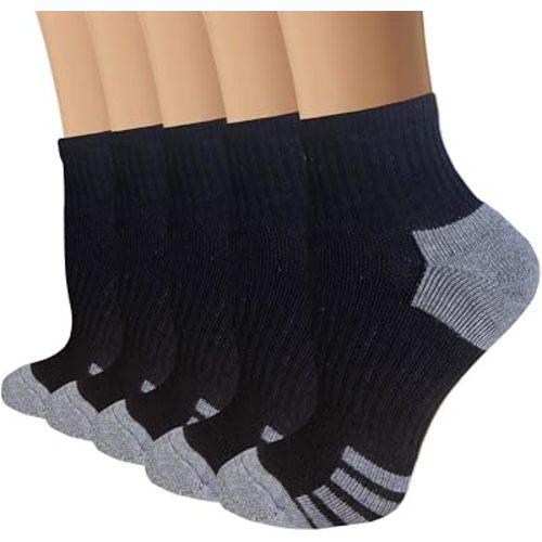 Iseasoo Ankle Compression Socks for Women Men, 5 Pairs Copper Running Socks