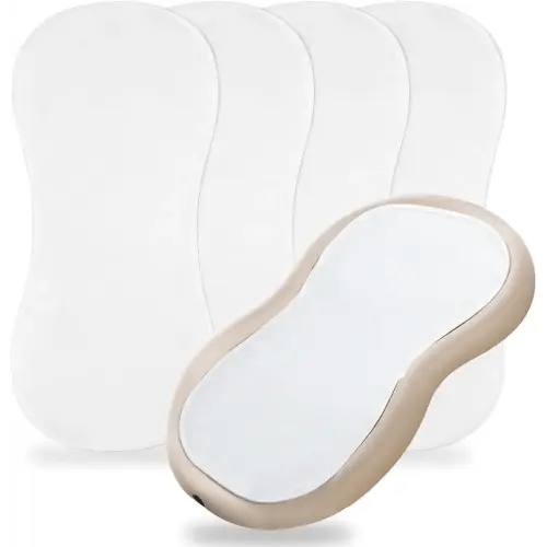 Thicker 4-Pack Waterproof Changing Pad Liners - Ultra Soft & Absorbent for Baby, Fits Keekaroo Peanut Changer & Standard Pads, Machine Washable, Two-Sided Design (15"x26.5")