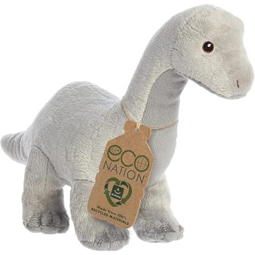 Aurora® Eco-Friendly Eco Nation™ Brachiosaurus Stuffed Animal - Environmental Consciousness - Recycled Materials - Gray 13.5 Inches