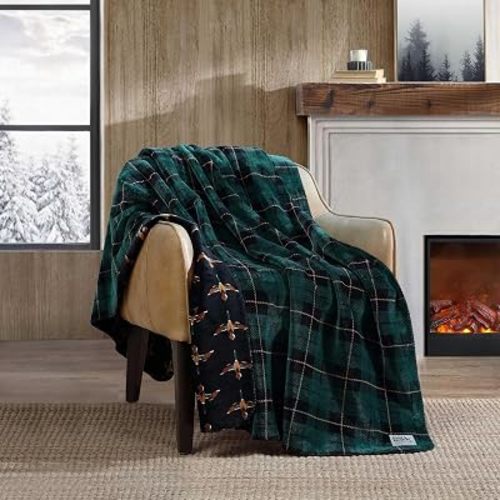 Eddie Bauer - Soft Throw Blanket, Reversible, for Bed & Couch, 60" x 70"