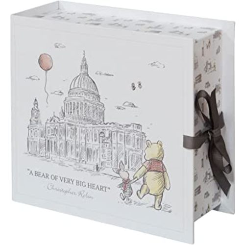 Happy Homewares Disney Christopher Robin Keepsake Box Bear of Very Big Heart Pooh and Piglet in London - Newborn Baby Memento Box - Officially Licensed