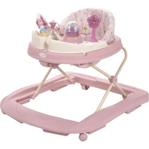 Disney Baby Princess Walker with Wheels, Pink Baby Walkers and Activity Center for Infants