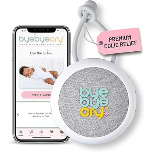 Colic Sound Machine for Babies | Pediatrician-Approved White Noise Machine | 10 Soothing Sounds for Colic & Sleep | Portable & Rechargeable | Baby Registry Must-Have, No Medicine Needed