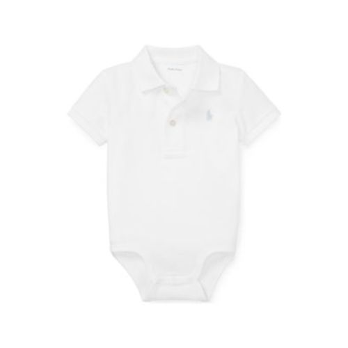 Baby Boys Cotton Interlock Polo Bodysuit