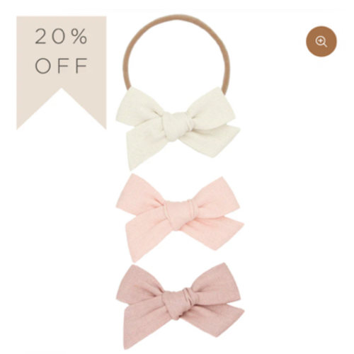 Classic Bow 3 Pack: Ballet Headbands