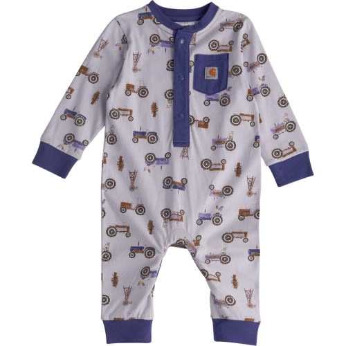 Girls' Long Sleeve Henley Coverall (Baby)