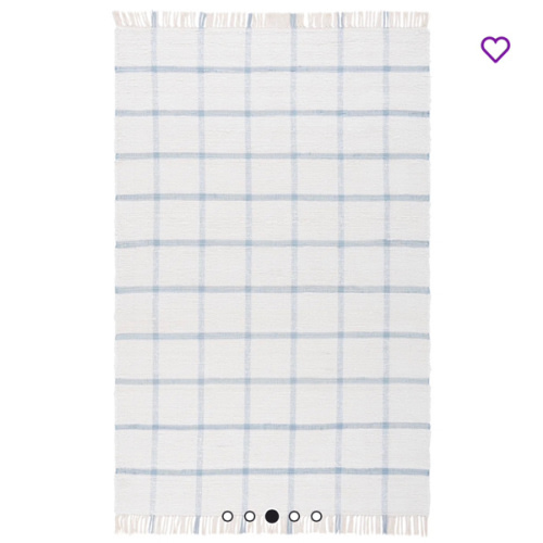 Gracie Oaks Fernande Handwoven Recycled Cotton Plaid Rug | Wayfair