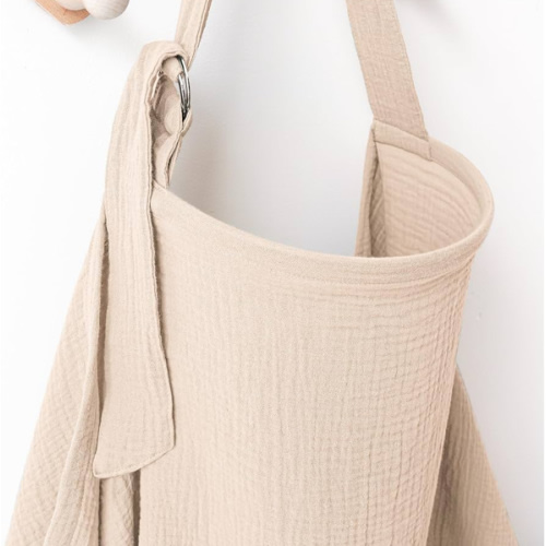 Muslin Nursing Covers for Breastfeeding, Privacy Breast Feeding Cover with Arch Neckline for Mom and Baby, Breathable 100% Cotton Nursing Apron Multi-use Stroller Cover