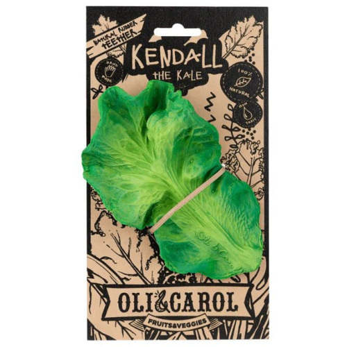 Kendall the Kale Teether - Natural Rubber, Hygienic Design