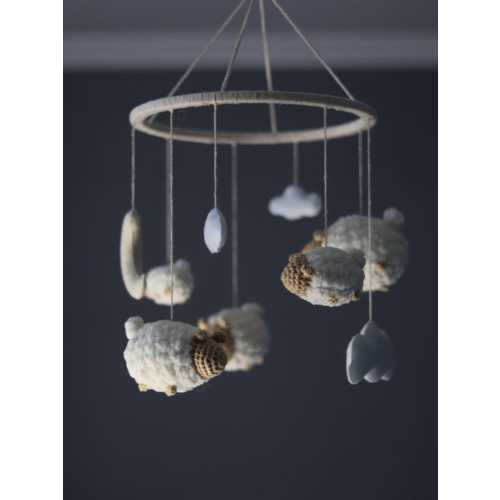 Felt Sheep Baby Mobile
