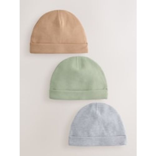 Buy Neutral Sage Beanies 3 Pack (0-18mths) from Next USA