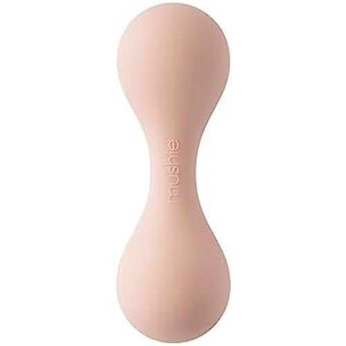 mushie Silicone Baby Shaker Rattle Toy | Ages 3+ Months (Blush)