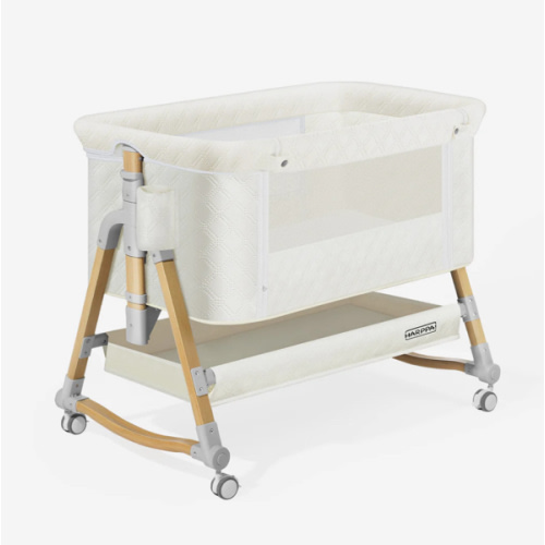 HARPPA Cuddly 3-in-1 Baby Bassinet Bedside Sleeper for Reflux | Attaches to Bed, Adjustable 5 Heights, Non-Toxic & CPSC Certified | Sturdy Aluminum Frame, Portable Wheels, Tool-Free Setup, Gentle Rocking | Perfect for Newborns, Infants, Small Spaces & Saf