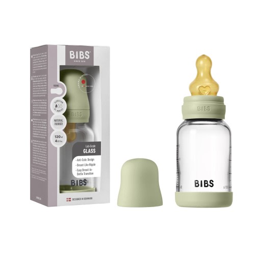 BIBS Glass Bottle Latex Sage 120ml