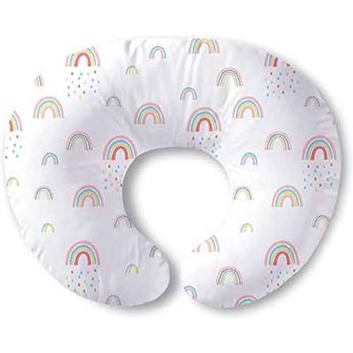 Plushii Nursing Pillow, Breathable Nursing Pillows for Breastfeeding, Breast Feeding Pillows for Mom, Breastfeeding Pillows for Bottle Feeding, Tummy Time, Sitting Support - Rainbow World