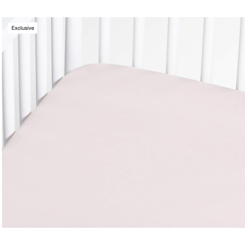Baby's First Pink 100% Organic Cotton Jersey Baby Crib Fitted Sheet