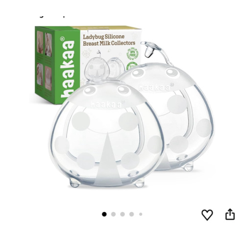 haakaa Ladybug Milk Collector Wearable Milk Collector Ladybug Breastmilk Collector Breastfeeding Milk Catchers Breast Milk Savers 2.5oz/75ml 2 PCS