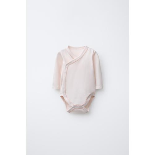 THREE-PACK OF KIMONO COLLAR FLORAL BODYSUITS, SOFT QUALITY - Pink | ZARA United States