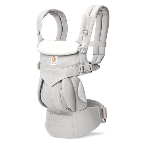 Ergobaby Omni Classic Baby Carrier for Newborn to Toddlers 0-48 Months (7-45 lbs) - 4-Position Breathable Mesh Baby Carrier with Ergonomic Support - Pearl Grey