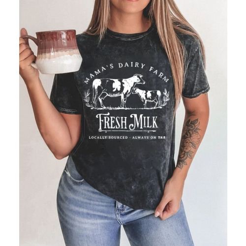 Mama's Dairy Farm Fresh Milk Breastfeeding T-Shirt