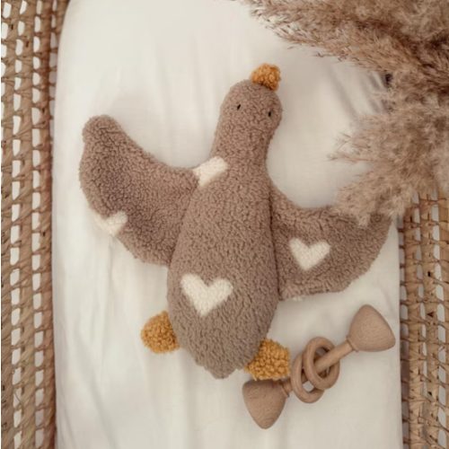 Goose. Goose Soft Toy, Gooey, Teddy Fleece Goose, Heart Goose, Heart Fabric, Valentines Soft Toy - Etsy