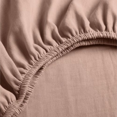 Supersoft Violet Rose 100% Organic Cotton Gauze Baby Crib Fitted Sheet