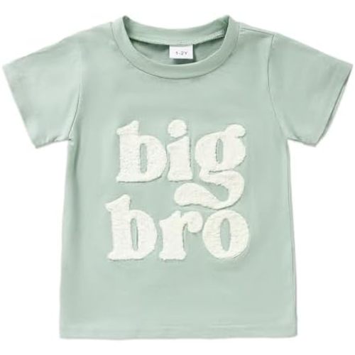 Baby Boy Clothes Big Brother T Shirt Toddler Boy Summer Cotton Short Sleeve Tops for 1-5T Baby Boy Outfits