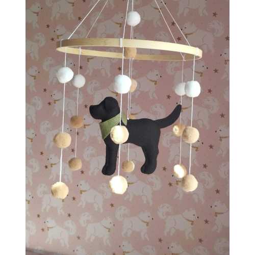 Dog baby mobile, Labrador mobile nursery, Golden retriever mobile, Baby mobile boy, Puppy cot mobile, Labrador Nursery Decor, Baby gift,P#69
