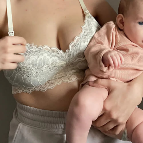Tulip Lace Organic Cotton Nursing Bralette - Ash – MORROW+MINT