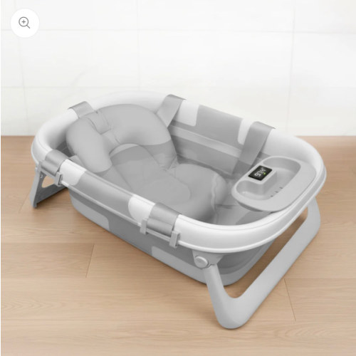 Jool Baby Fold ‘n Store Baby Bathtub – 3 Stage Collapsible Bather for Easy Storage, Portable for Travel – Built-in Thermometer - TikTok Shop