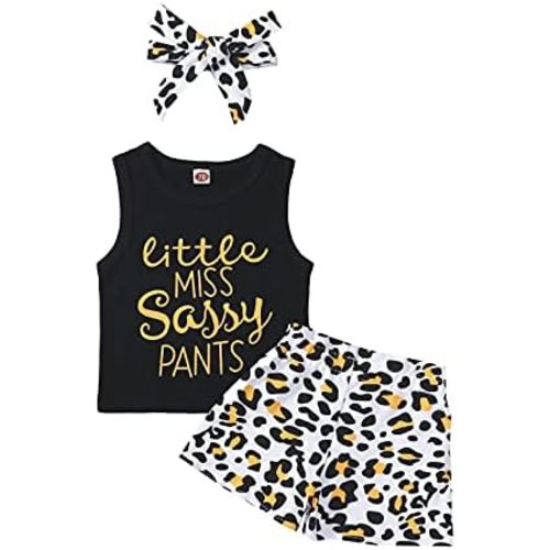 PigMaMa 3 Pcs Infant Baby Girl Clothes Sets Sleeveless Tank Tops Flower Pant Headband Outfits Toddler Clothes