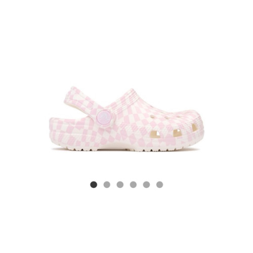 Crocs Classic Warped Checker Clog - Baby / Toddler - White / Pink | Journeys