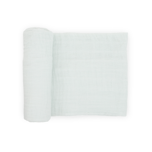 Cotton Muslin Swaddle Blanket - Pale Pinstripe