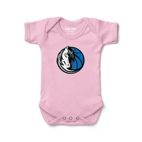 Newborn & Infant Dallas Mavericks Chad & Jake Pink Primary Logo Bodysuit