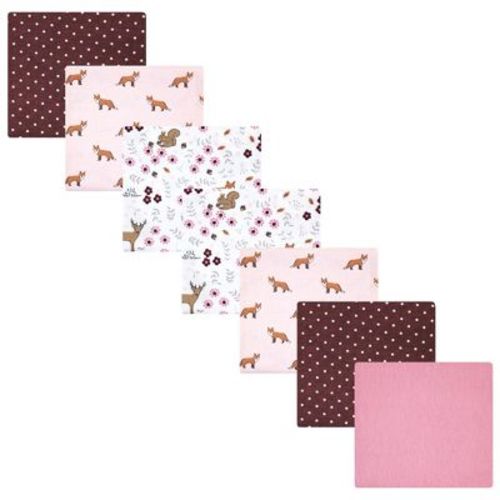 Luvable Friends Hudson Baby Flannel Receiving Blankets 7pk, Forest Woodland Floral