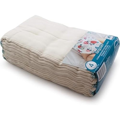 Kanga Care Reusable Unbleached 70% Viscose of Rayon from Bamboo / 30% Cotton Prefold Cloth Diapers (6pk) - Size 4 : Toddler