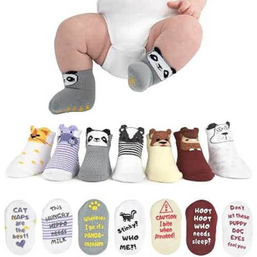ZIRI & ZANE Baby Sock Gift Set - Unisex Newborn Gifts for Baby Showers