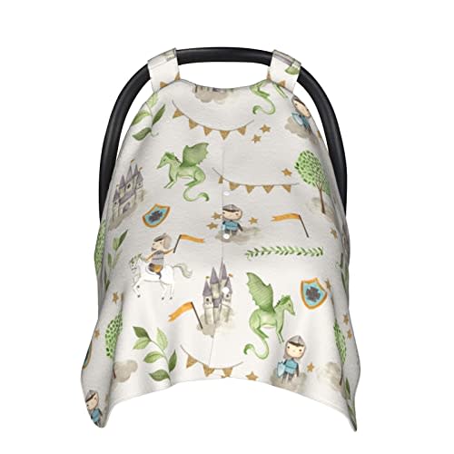 ALYYDFF Baby Car Seat Cover Breathable Canopy Nursing Scarf with Peekaboo Opening