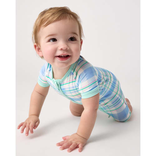 Springtime Plaid Shorty Zippy | Little Sleepies