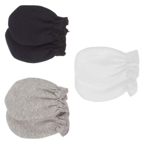 3 Pairs Anti Scratch Gloves Toddler Knitted Kids Mittens Baby Boy