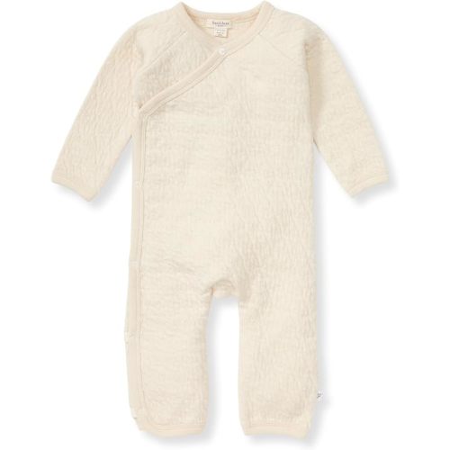 Burt's Bees Baby Long Sleeve Quilted Wrap-Front Jumpsuit, 100% Organic Cotton One-Piece Outfit Coverall