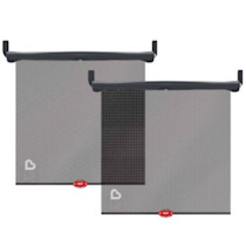 Munchkin Brica Sun Safety Car Window Rollershade with Heat Alert, 2pk - Black