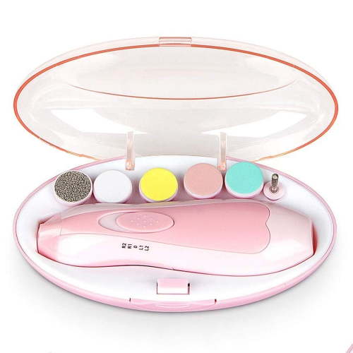 Electric Baby Nail Trimmer | Safe Newborn Toddler Nail File Clippers Kit for Triming and Polishing with Light
