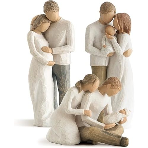 Willow Tree Our Gift Figure Plus Home Figure Plus New Life Figure, Sculpted Hand-Painted 3 Piece Set