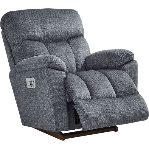 La-Z-Boy Morrison III Slate Blue Woven Dual Power Rocker Recliner